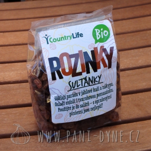 Rozinky sultánky bio Countrylife 200 g