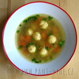 Miso polévka s jáhlovými knedlíčky