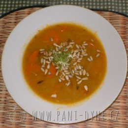 Krémová čočko-dýňová polévka