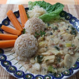 Natto na smetaně s křenem